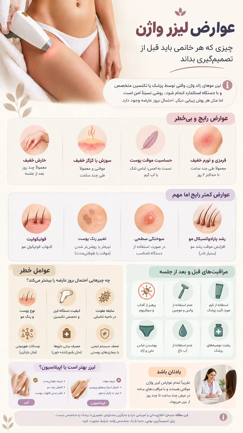عوارض لیزر واژن- راهنمای کامل مراقبت