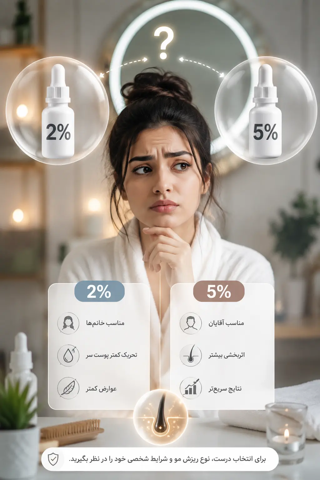 ماینوکسیدیل ۵ درصد و 2 درصد